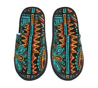 Chaussons Peintures Murales De L'Égypte Ancienne Anubis Épais Slippers Portative Pantoufles En Coton Pour Chambre Hôtels Unisex M