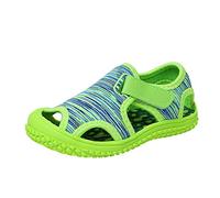 Chaussons pieds nus pour enfant - Chaussures de plage antidérapantes - Chaussures pour enfant fille et garçon - Sandales fermées pour bébé - Chaussures de natation / chaussons de gymnastique, vert, 27