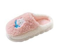 Chaussons Poilu Femme Chaud Lire En Peluche Pantoufles De Maison Poilues Confortable Doux Pantoufles De Chambre Intérieur Extérieur Silencieux Invités Sliders Semi-fermés Élégant Thermique Slippers De