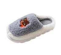 Chaussons Poilu Femme Chaud Lire En Peluche Pantoufles De Maison Poilues Confortable Doux Pantoufles De Chambre Intérieur Extérieur Silencieux Invités Sliders Semi-fermés Élégant Thermique Slippers De
