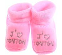 Chaussons pour bébé 0 à 3 Mois bleu - J'aime parrain