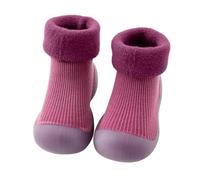 Chaussons pour enfant garçon - Couleur unie - Semelles souples et flexibles - Propriétés antidérapantes - Premières tentatives de marche - Idéal pour les tout-petits, 05 vin., 20 EU