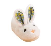 Chaussons pour Enfants Bébés Tout-Petits Pantoufles Mignonnes pour Filles Automne et Hiver Chaussons à Fond Plat Doux Chauds et Confortables Couleur Unie Forme de Lapin Dessin Animé Pantoufles pour