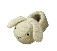 Chaussons pour enfants et jeunes filles - Mode mignonne - Pour l'hiver - Avec fond plat - Bout rond - Doux, chauds et confortables - Couleur unie - Design simple - Motif hippopotame, vert, 22 EU