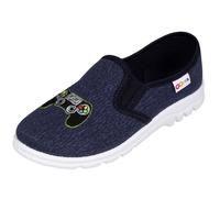 Chaussons pour garçon LEMIGO - Enfilage facile - Semelle en caoutchouc - Bleu marine 29
