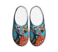 Chaussons Romance De Squelettes Morts Au Chaussons Invités Pour Maison | Slippers hotel Chauds AntidéRapants Pantoufles de bain pour Amie Maman Hôtel