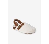 Chaussons sabots fourrés enfant écru 25