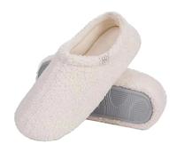 Chaussons Scuff pour femme - En peluche moelleuse - Fermés - En polaire - Chaudes - Pour l'hiver - Coton et lin - Semelles souples, a, 38 EU