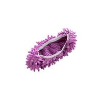 Chaussons-serpillères 1 paire de pantoufles vadrouille for le nettoyage la maison, dépoussiérage, lavables et réutilisables, couvre-chaussures des murs sol paresseux for un facile(Purple)