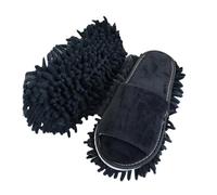 Chaussons-serpillères Pantoufles de vadrouille à poussière, pantoufles nettoyage la du sol, essuyent le, d'essuyage paresseuses bout ouvert, chaussures(Color 1 35-38yard)