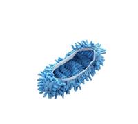 Chaussons-serpillères Pantoufles multifonctions de nettoyage la poussière du sol, 2 pièces, tissu chaussures, paresseux, lavable maison, chiffon en microfibre(Blue)