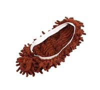 Chaussons-serpillères Pantoufles multifonctions de nettoyage la poussière du sol, 2 pièces, tissu chaussures, paresseux, lavable maison, chiffon en microfibre(Brown)