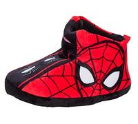 Chaussons Spiderman pour garçons - Doublure chaude - Chaussures d'intérieur à enfiler, Rouge, 25 EU