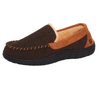 Chaussons Strong Souls en mousse à mémoire de forme pour homme - Style mocassin avec doublure en fausse peau de mouton, antidérapants, pour intérieur et extérieur, 42 2/3 EU