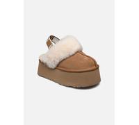 Sandale Femme UGG FUNKETTE - Cuir suède - Châtaigne - Bride élastique avec graphisme UGG 37
