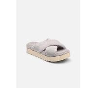 Chaussons UGG W FUZZ SUGAR TERRY CROSS SLIDE pour Femme 41 Argent