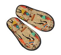 Chaussons Œuvres D'Art Afrocentriques Pour Femmes Africaines Antidérapantes Chaussons Maison Lavables Pantoufles Pour D'Intérieur Unisex Outdoor M