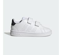 Chaussure à double bande auto-agrippante Advantage Lifestyle Court Cloud White / Core Black / Silver Metallic 26