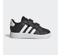 adidas Mixte bébé Grand Court Lifestyle Hook and Loop Shoes, Core Black/Cloud White/Core Black, 19 EU