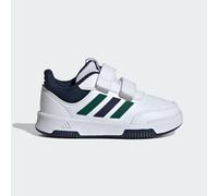 adidas Garçon Unisex Kinder Tensaur Hook and Loop Shoes Chaussures de Course, Cloud White/Green/Collegiate Navy, 22 EU