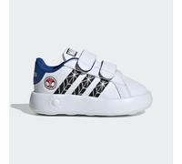 adidas Kids' Chaussure Marvel Grand Court Spider-Man BÉBÉS, Cloud White/Core Black/Royal Blue, 24