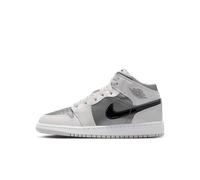 Chaussure Air Jordan 1 Mid SE pour ado Photon Dust/Flat Pewter/Noir/Blue Chill 38.5