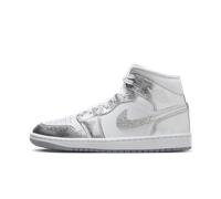 Chaussure Air Jordan 1 Mid SE pour femme Blanc/Wolf Grey/Metallic Silver