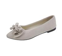 Chaussure ballerine à broderies pour femme Nouveau modèle 2026, bout pointu, semelle plate en toile avec motif fleuri Grande taille disponible - Style bohème et décontracté pour la danse ou la ville B