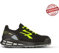U-Power Red Premium Egon, Chaussures de sécurité basses en nylon respirant et microfibre, embout en aluminium, semelle Infinergy, anti-perforation, Noir , 35 EU
