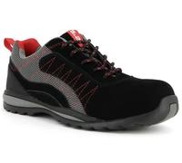 Chaussure basse ZEPHIR S1P - S 24 BOSSI - Cuir croûte velours noir / toile grise - 5122