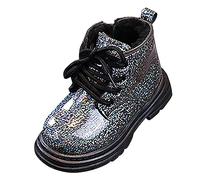 Chaussure Bebe Bottes - Fourrée Chaussures d'hiver Chaud Polaire Cheville Bottines Filles Bottes de Neige Confortables, Légères Lumières dans la Semelle Premier Cadeau d'anniversaire