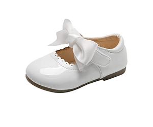 Chaussure Bowknot Premier Pas Fille Ballerine Bebe Fille avec Semelle Antidérapante Douce Confortable Chaussures Décontractées Plates Chaussure Princesse Mary Janes pour Tout-Petits