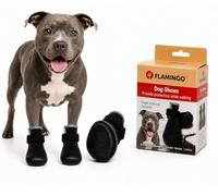 Chaussure Chien - Magna - 2 pièces - Noir - XXL - 7,7x6,9x14,7 cm - Polyester - Semelles Souples - antidérapant - réfléchissant