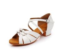 Chaussure Danse Latine Femme Chaussures de Danse Latine for Femmes et Enfants, Souples, for Tango, Jazz, Salsa, fête, Livraison directe(White,10.5)