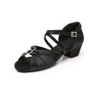 Chaussure Danse Latine Femme Chaussures de Danse Latine for Femmes et Enfants, Souples, for Tango, Jazz, Salsa, fête, Livraison directe(Black,5)