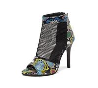 Chaussure Danse Latine Femme Spectacle de Danse Latine Sexy Salsa, soirée, Bar, Sandales, Talons Hauts, Spectacles de Salon(Skin Heel 10cm,46)