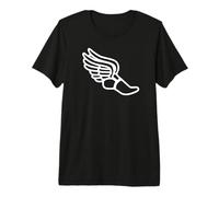Chaussure d'athlétisme ou de Course Longue Distance Blanche ailée T-Shirt Haut de Gamme