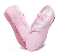 Chaussure de Ballet Cuir Chaussons de Danse avec Semelle en Cuir Entier pour Enfants, Filles, Femmes