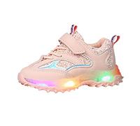 Chaussure De Basket Fille,Printemps Automne Semelle Souple AntidéRapante BéBé Enfant en Bas âGe LumièRes Clignotantes Chaussures GarçOns Filles Enfants Chaussures De Sport