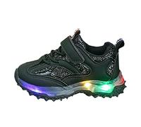 Chaussure De Basket Fille,Printemps Automne Semelle Souple AntidéRapante BéBé Enfant en Bas âGe LumièRes Clignotantes Chaussures GarçOns Filles Enfants Chaussures De Sport