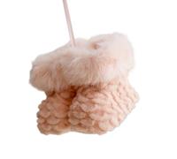 Chaussure de bébé à fond souple pour tout-petit, ornement de bottes de Noël en peluche - Pendentif coloré à suspendre pour la maison/le bureau - Arbre de Noël