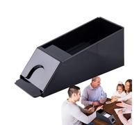 Chaussure de distribution de cartes - Distributeur PP 4/6 jeux 25,4-29,5 cm, capacité 1 à 6 jeux transparent noir, accessoires de table réutilisables, mécanisme liquide durable, soirée amusante