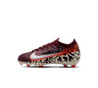 Chaussure de foot basse à crampons pour terrain sec Nike United Jr. Mercurial Vapor 16 Pro pour ado Burgundy Crush/University Red/Fossil/Metallic Silver 32