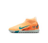 Chaussure de foot montante TF Nike Jr. Mercurial Superfly 10 Academy « Kylian Mbappé » pour ado Melon Tint/Igloo/Neo Turquoise 38.5