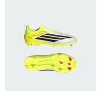 adidas Mixte Enfant F50 League Laceless Firm Ground/Multi Ground Football Boots Kids, Team Solar Yellow 2/Core Black/Lucid Red, 37 1/3 EU