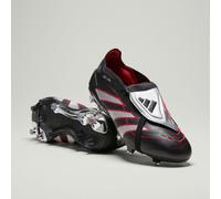 Chaussure de football languette rabattable Predator Obsidian Strike Terrain souple Core Black / Silver Metallic / Vivid Red 42 2/3