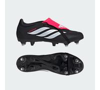 adidas Mixte Predator League Fold-Over Tongue Soft Ground Football Boots Shoes, Core Black/FTWR White/Lucid Red, 41 1/3 EU