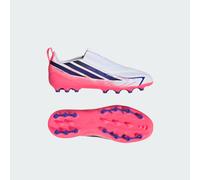 Chaussure de football sans lacetsF50 HYPERFAST LEAGUE terrain synthétique Enfants Cloud White / Solar Purple / Solar Turbo 35