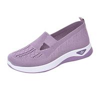 Chaussure De Marche Femme Ete sans Lacet Chaussures Orthopédiques Confortable Légère Sneakers À Enfiler Mesh Respirant Chaussures De Tennis Walking Nursing À Coussin Baskets