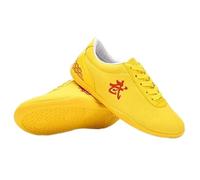 Chaussure de Marche Kung Fu pour Hommes Femmes, Unisexe Chaussures de Toile Tai Chi, Chaussures de Arts Martiaux , Chaussures de Sport Adaptées la Pratique Taï chi Taekwondo(Size:44EU,Color:YELLOW2)